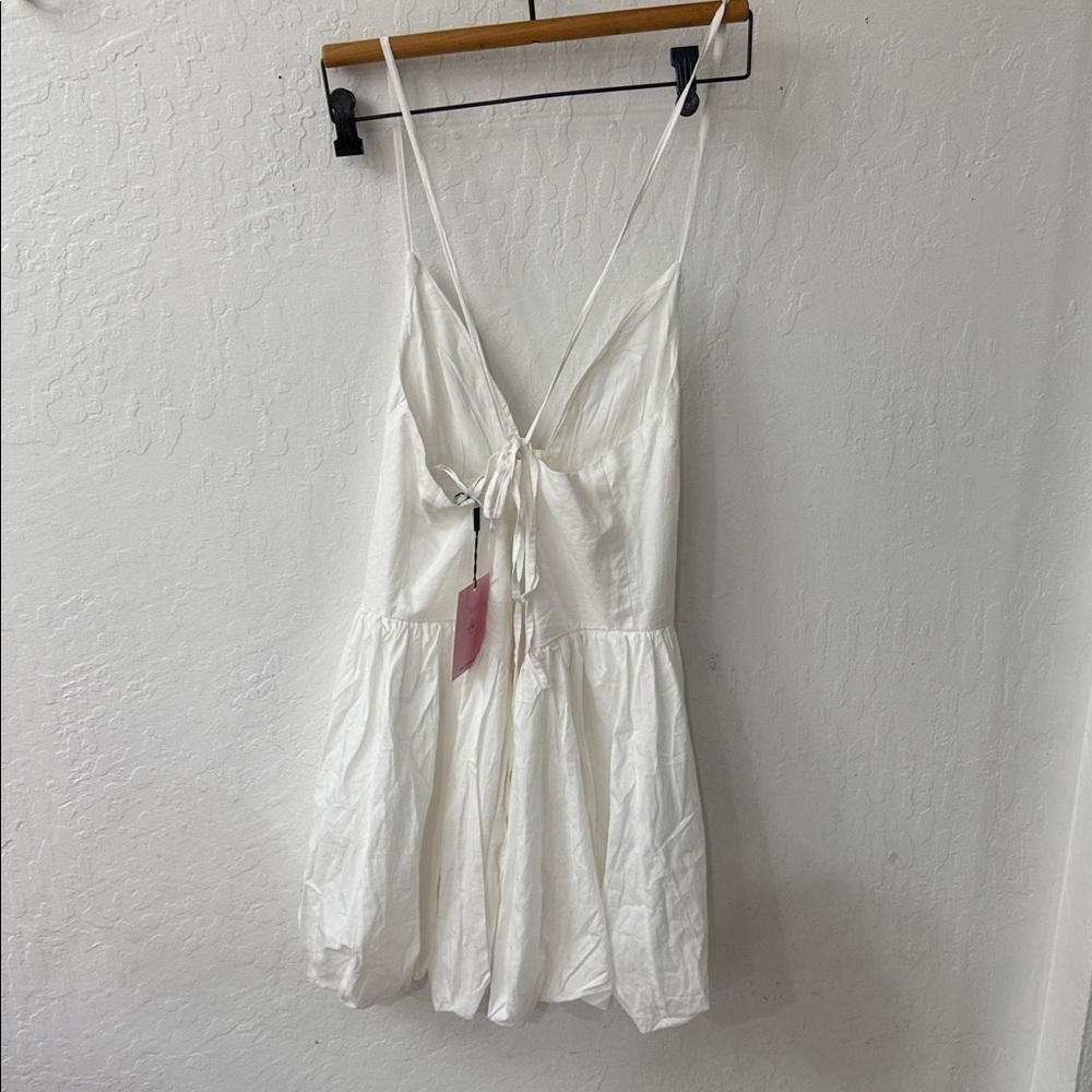 Hello Molly DAYBREAK BUBBLE MINI DRESS WHITE XL US 10 - Picture 5 of 8
